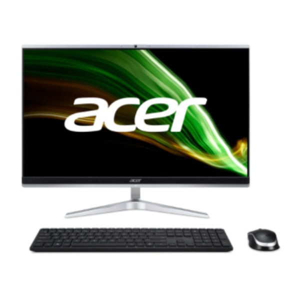 ACER ASPIRE C24-1651 AIO (DQ-BG8EM-005) i7-1165G7-2.80GHz, 8GB, 500Gb Ssd+1TB HDD, 23.8" FHD TOUCH, CAMERA, BT, WIFI, WINDOWS 11 HOME, 2GB NVIDIA GEFORCE MX450 GRAPHICS, SILVER, 1 YEAR WARRANTY