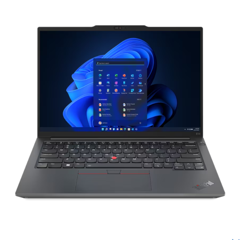 LENOVO THINKPAD E14 GEN5 (21JK009AGR) i7-1355U-5.0GHz, 8GB, 512GB SSD, 14" WUXGA IPS, CAMERA, FPR, BT, WIFI, DOS, 2GB NVIDIA GEFORCE MX550 GRAPHICS, TOPLOAD CASE, BLACK, 1 YEAR WARRANTY