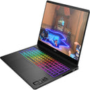 Gaming laptop with RGB keyboard and colorful display on a white background