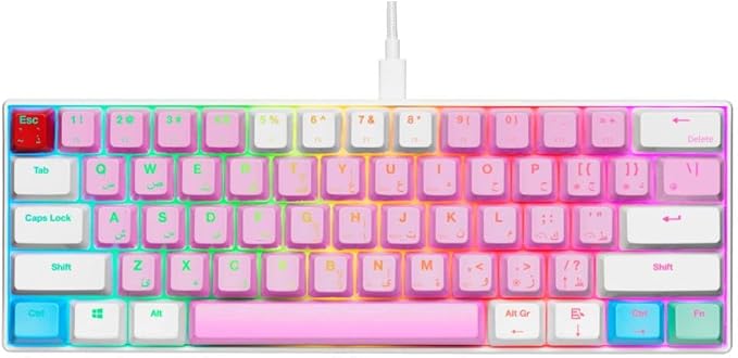 GAMERTEK GK60 MINI KEYBOARD PRO-COTTON CANDY