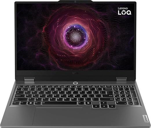 LENOVO LOQ 15ARP9 (83JC0000US) AMD RYZEN R7-7435HS-4.5GHz, 16GB, 512GB SSD, 15.6" FHD IPS, CAMERA, BT, WIFI, WINDOWS 11 HOME, 8GB NVIDIA GEFORCE RTX4060 GRAPHICS, GREY, 1 YEAR WARRANTY