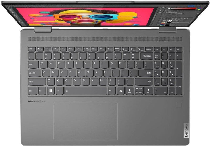 LENOVO YOGA 7 16IML9 2-IN-1 INTEL CORE ULTRA 7-155U-4.8GHz, 16GB, 1TB SSD, 16" WUXGA IPS TOUCH, CAMERA, FPR, BT, WIFI, WINDOWS 11 HOME, INTEL IRIS XE GRAPHICS, GREY, 1 YEAR WARRANTY