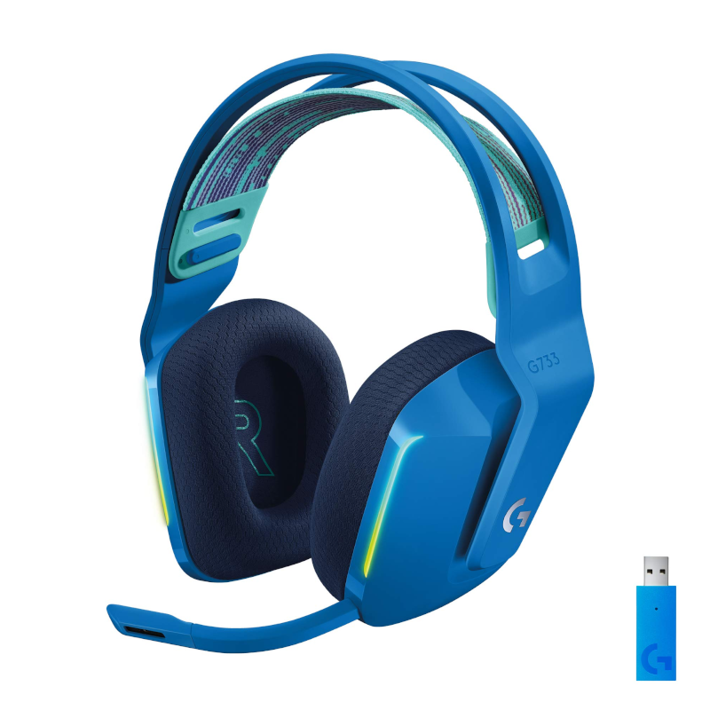 Logitech G733 LIGHTSPEED Wireless RGB Gaming Headset – Blue (981-000943)