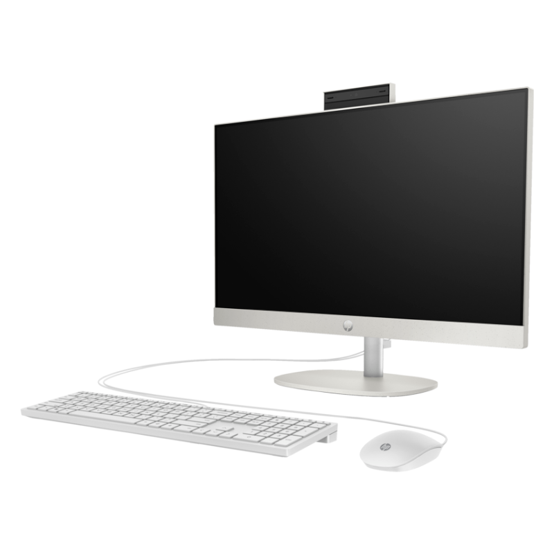 HP All-in-One 24-CR0252NH (A0CQ4EA) - i5-1335U, 16GB RAM, 512GB SSD, 23.8" FHD IPS, Intel Iris Xe Graphics, White, 1-Year Warranty