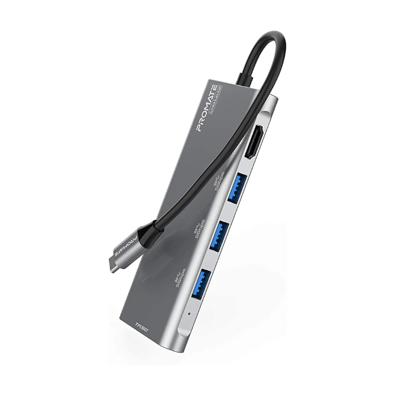 Promate LINKHUB-C2 Multi-Function High-Speed 6-in-1 USB-C Hub