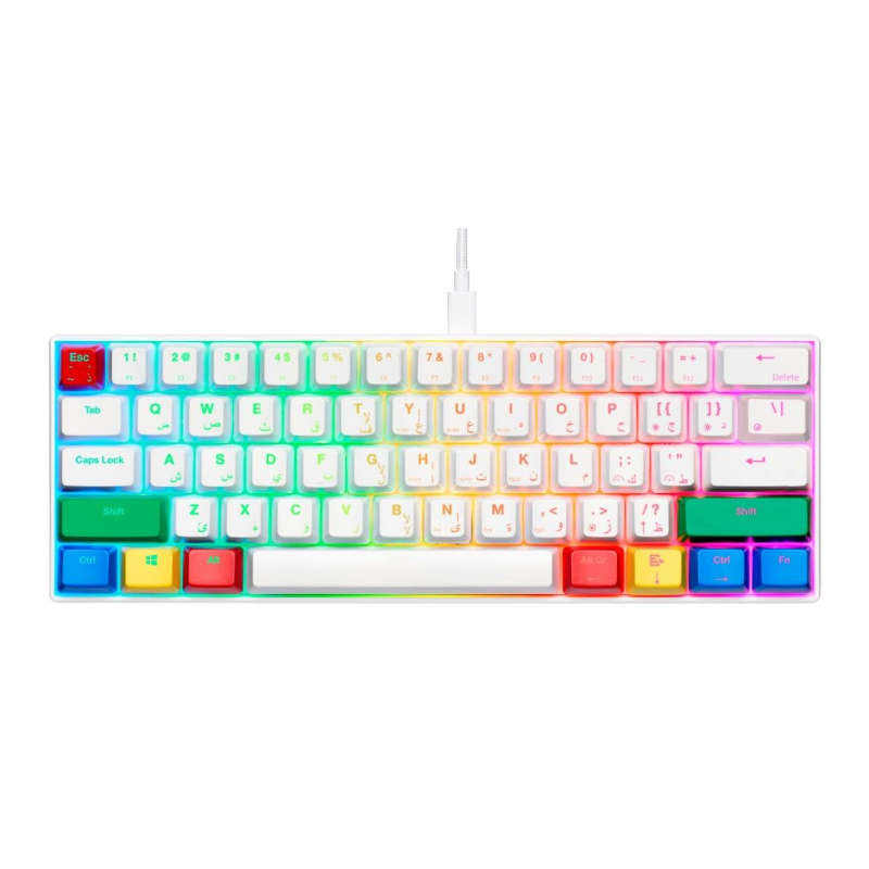 GamerTek GK60 Mini Pro Keyboard - RGBY