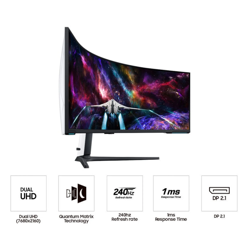 Samsung 57" UHD Odyssey Neo G9 Curved Dual Gaming Monitor