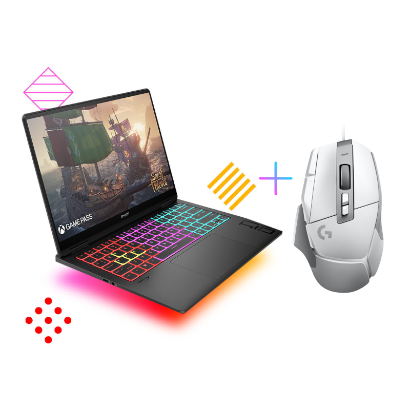 HP OMEN Transcend 14-FB0003NE Gaming Laptop | Intel Core i9, 32GB RAM, 1TB SSD, 14" 3K OLED, RTX 4070, Windows 11 + FREE Logitech G502X White Gaming Mouse