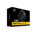 A black Xigmatek Minotaur 850W Full Modular Power Supply box with yellow accents and brand logos.
