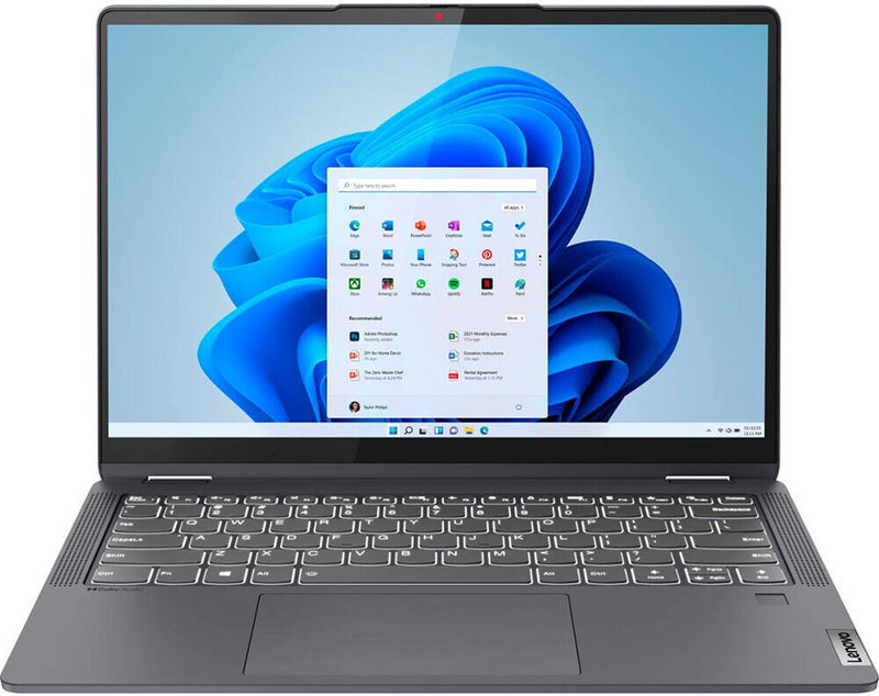 LENOVO IDEAPAD FLEX 5 14IAU7 (82R700L5US) i5-1235U-4.4GHz, 8GB, 512GB SSD, 14" WUXGA IPS MULTI-TOUCH SCREEN , CAMERA, BT, WIFI, WINDOWS 11 HOME, INTEL IRIS XE GRAPHICS, GREY, 1 YEAR WARRANTY
