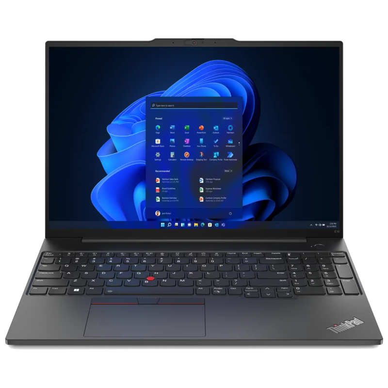 LENOVO THINKPAD E16 GEN 3 (21SR001EGR) INTEL CORE ULTRA 7 255H-5.1GHz, 16GB, 512GB SSD, 16" WUXGA IPS, CAMERA, FPR, BT, WIFI, WINDOWS 11 PROFESSIONAL, INTEGRATED INTEL ARC 140T GPU FUNCTIONS AS INTEL GRAPHICS, BLACK, 2 YEARS WARRANTY