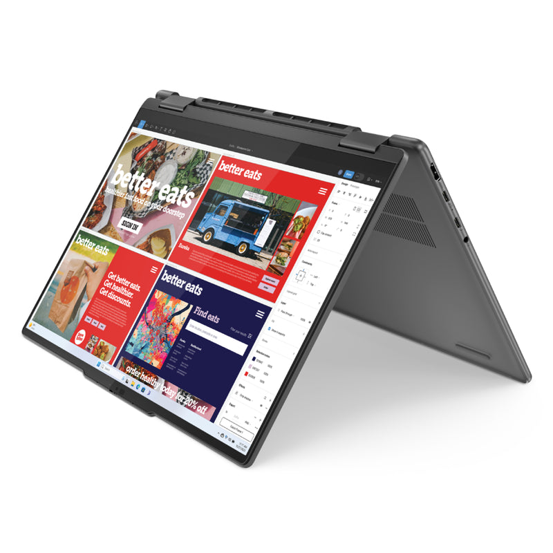 LENOVO YOGA 7 2IN-1 16AHP9 AMD RYZEN 7-8840HS-3.3GHz, 16GB, 1TB SSD, 16" WUXGA IPS TOUCH, CAMERA, FPR, BT, WIFI, WINDOWS 11 HOME, AMD RADEON 780 GRAPHICS, GREY, 1 YEAR WARRANTY