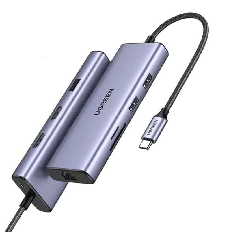 VGeen USB-C hub with multiple ports on a white background